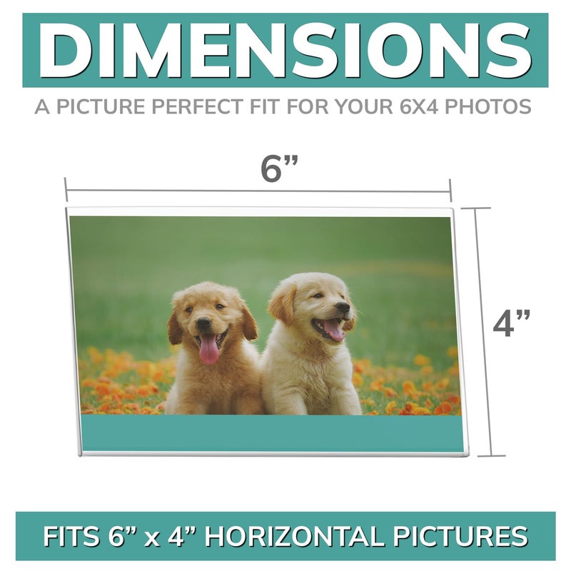 pbf PHOTO BOOTH FRAMES PBF 6x4 Magnetic Picture Frames for Refrigerator | Clear Acrylic Frames | Photo Holders for Fridge, Locker, Photo Board, Art Display, Sign Holder (50-Pack) - Image 2